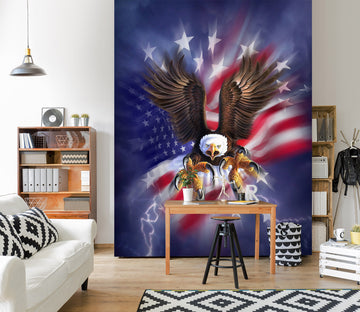 3D Patriotic Eagle 85031 Jerry LoFaro Wall Mural Wall Murals