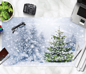 3D Snow Field Christmas tree 1 Desk Mat Mat AJ Creativity Home 