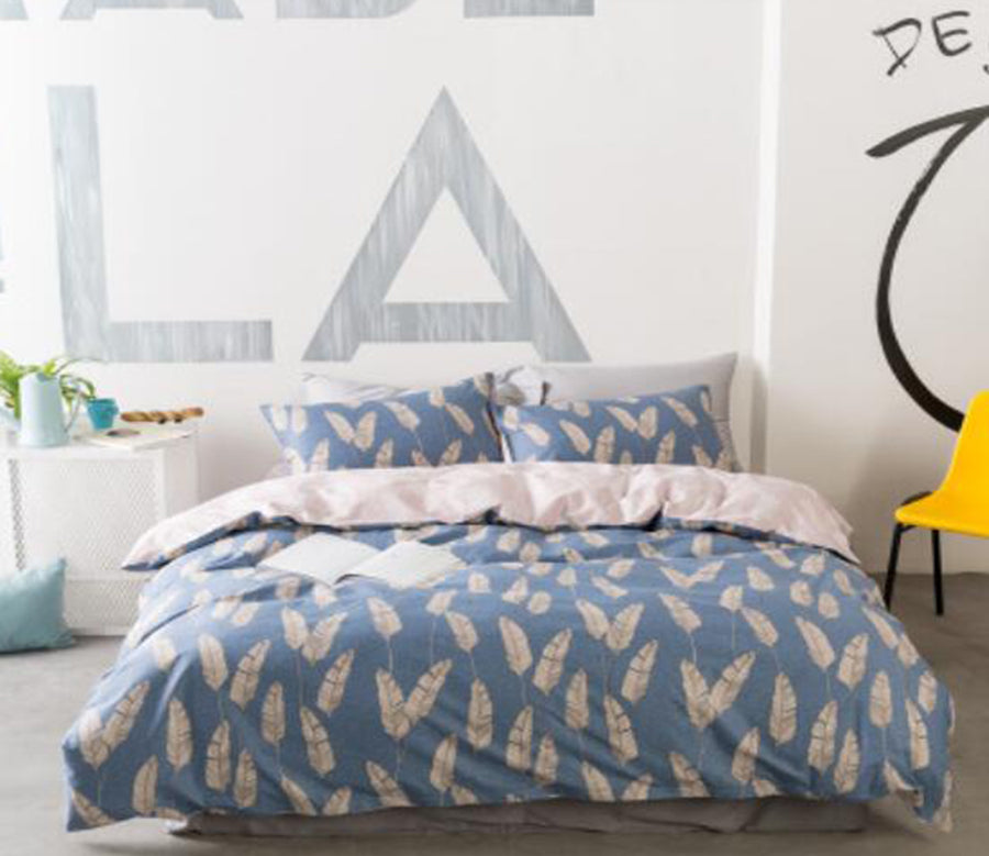 3D Leaf Pattern 30295 Bed Pillowcases Quilt