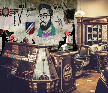 3D Haircut Sign 1473 Barber Shop Wall Murals Wallpaper AJ Wallpaper 2 