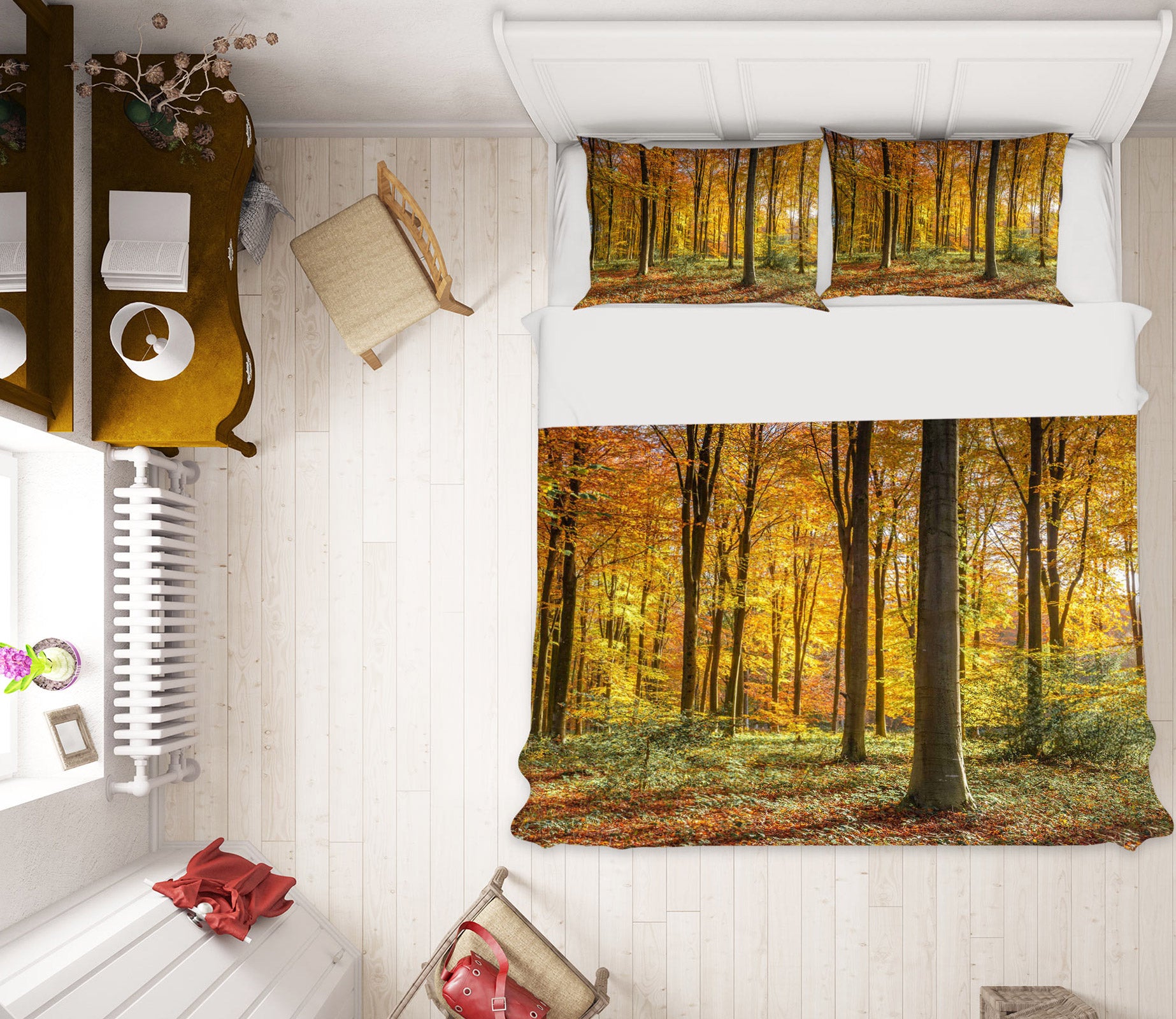 3D Autumn Forest 6976 Assaf Frank Bedding Bed Pillowcases Quilt Cover Duvet Cover