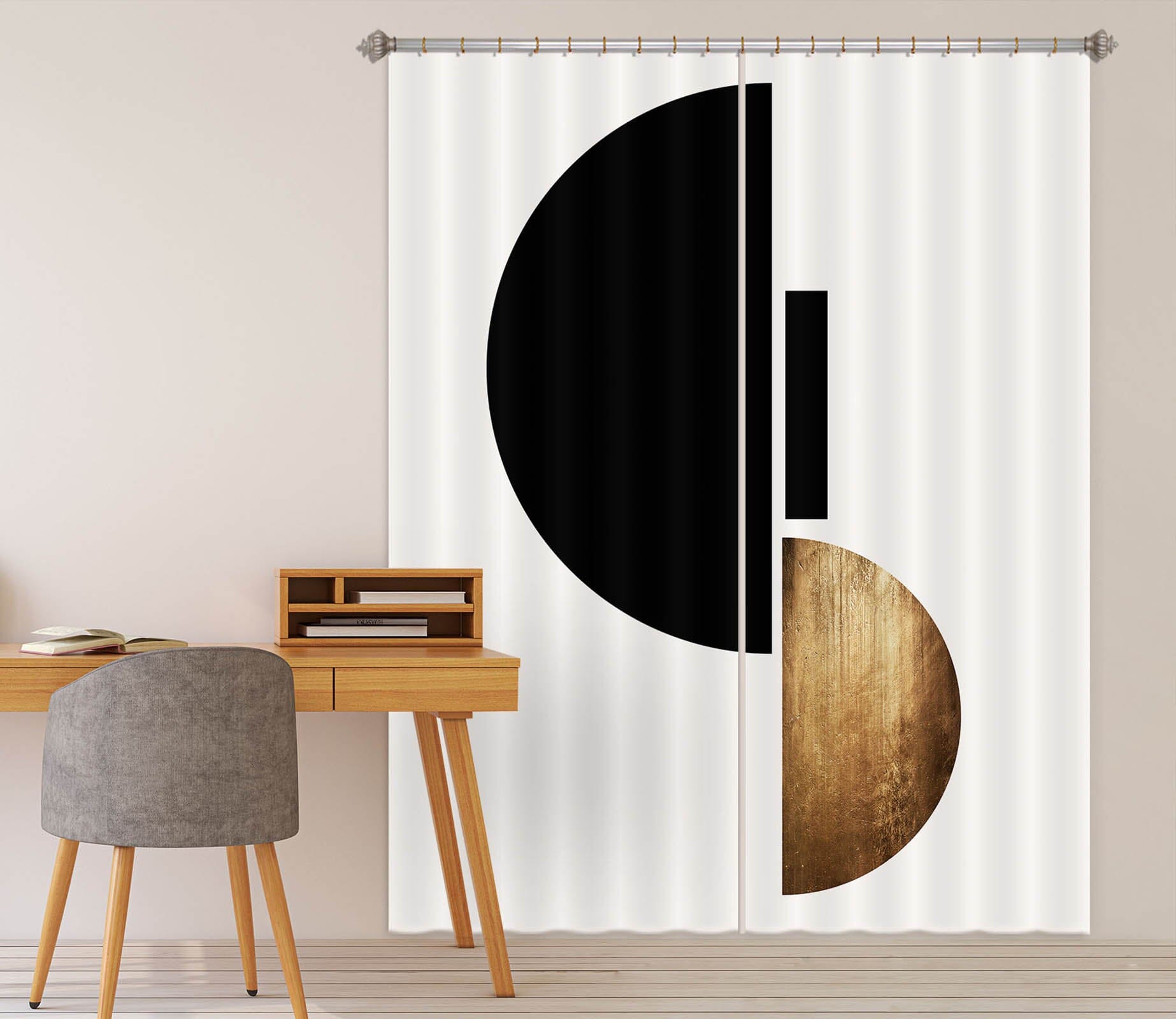3D Semicircular Stitching 1110 Boris Draschoff Curtain Curtains Drapes Curtains AJ Creativity Home 