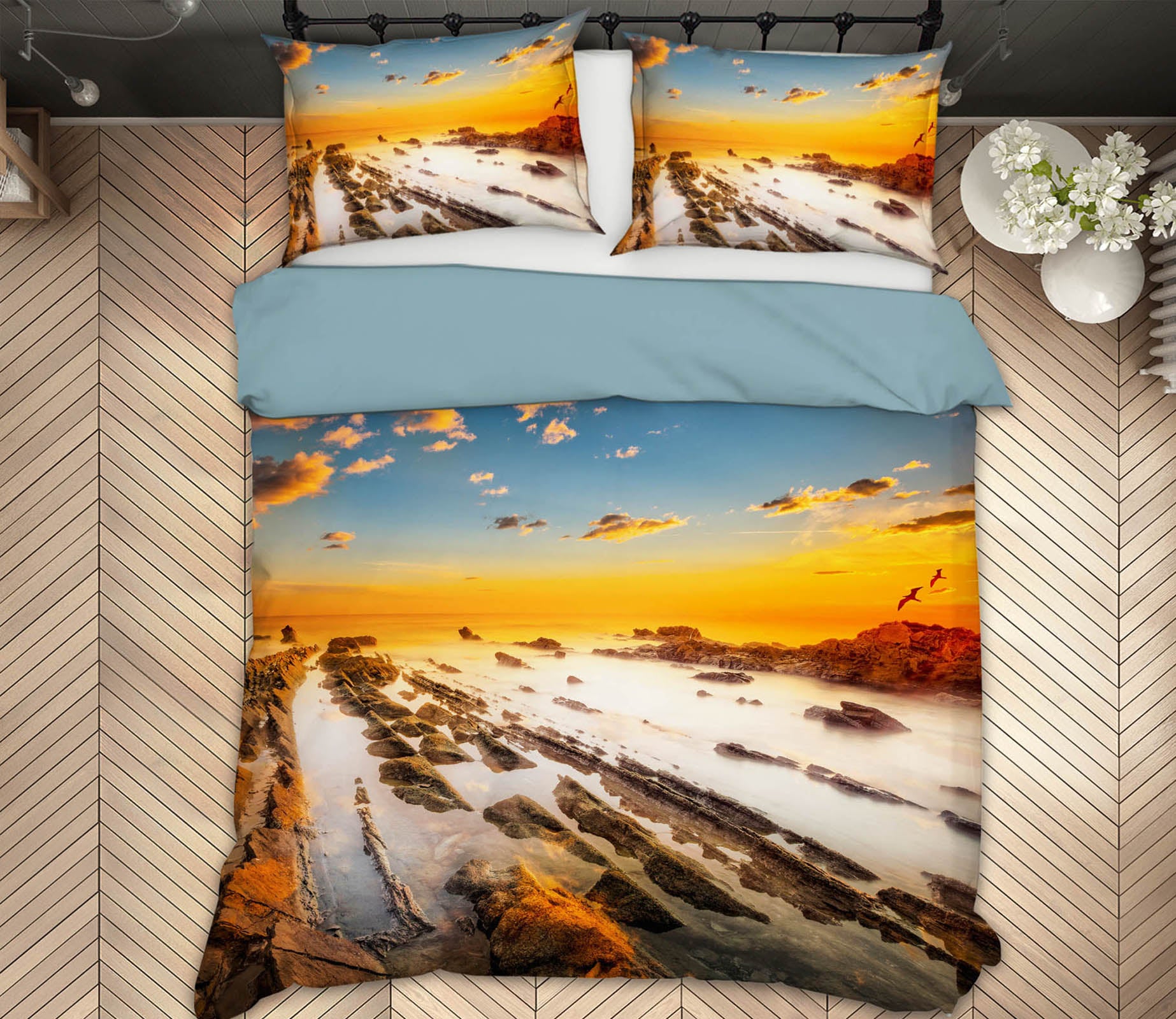 3D River Yellow Clouds 128 Marco Carmassi Bedding Bed Pillowcases Quilt