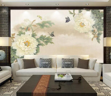 3D White Flowers 852 Wall Murals Wallpaper AJ Wallpaper 2 