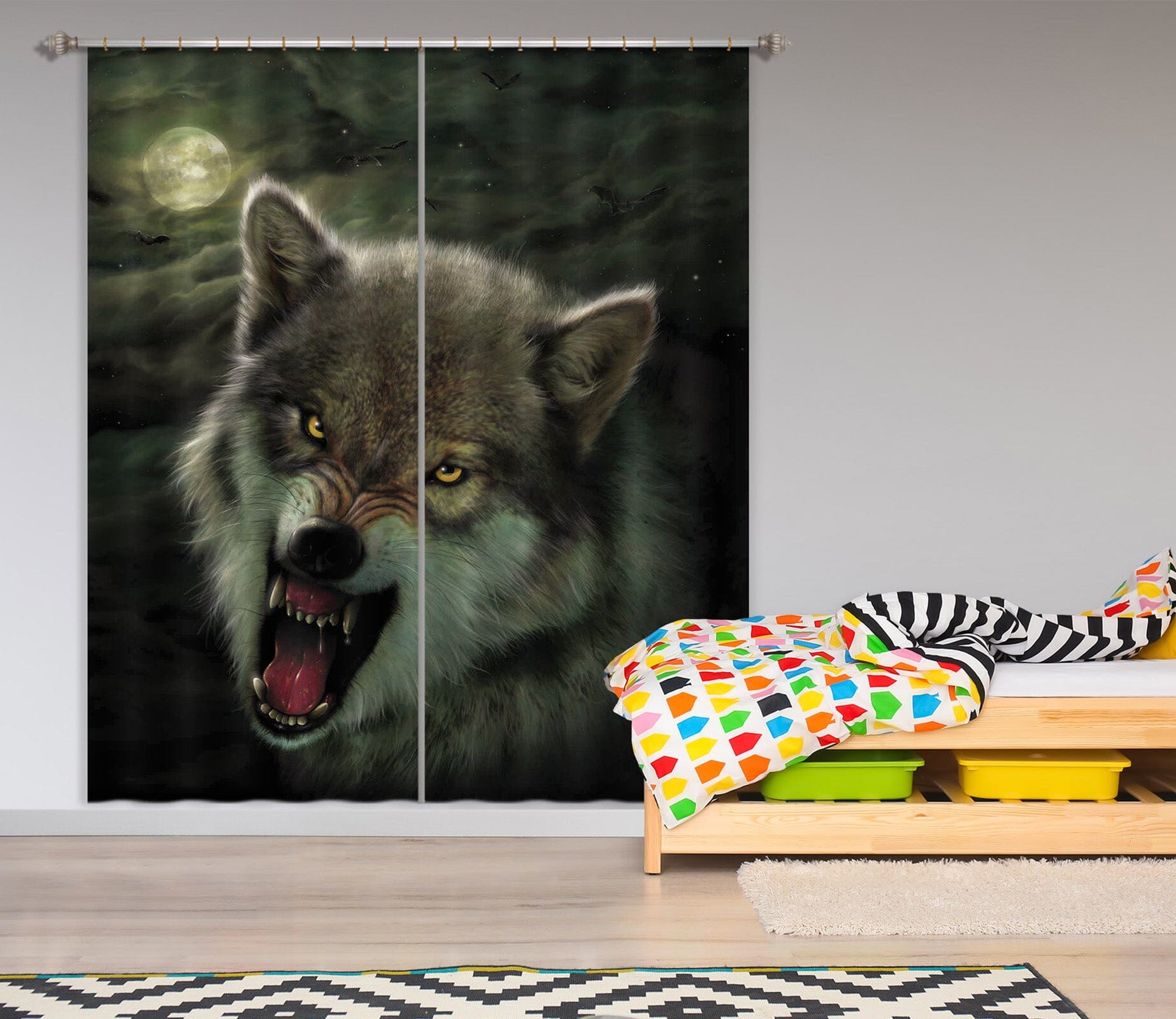 3D Nightbreed 056 Vincent Hie Curtain Curtains Drapes Curtains AJ Creativity Home 