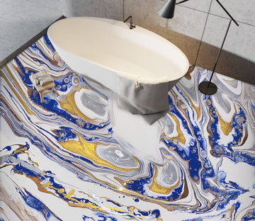 3D Blue Grey Texture 98195 Valerie Latrice Floor Mural