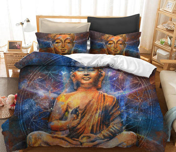 3D Buddha Statue 1010 Bed Pillowcases Quilt