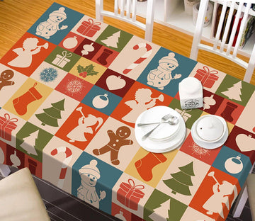 3D Palace Christmas Pattern 31 Tablecloths Tablecloths AJ Creativity Home 