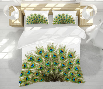 3D Peacock Feather 14229 Bed Pillowcases Quilt