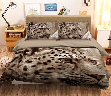 3D Big Leopard 006 Bed Pillowcases Quilt