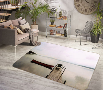 3D Lake Bridge Gallery 32066 Non Slip Rug Mat