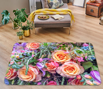 3D Flowers 83278 Assaf Frank Rug Non Slip Rug Mat