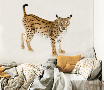 3D Leopard With Ears 047 Animals Wall Stickers Wallpaper AJ Wallpaper 