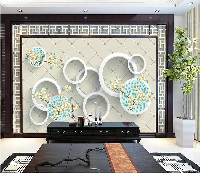 3D White Round 1716 Wall Murals Wallpaper AJ Wallpaper 2 