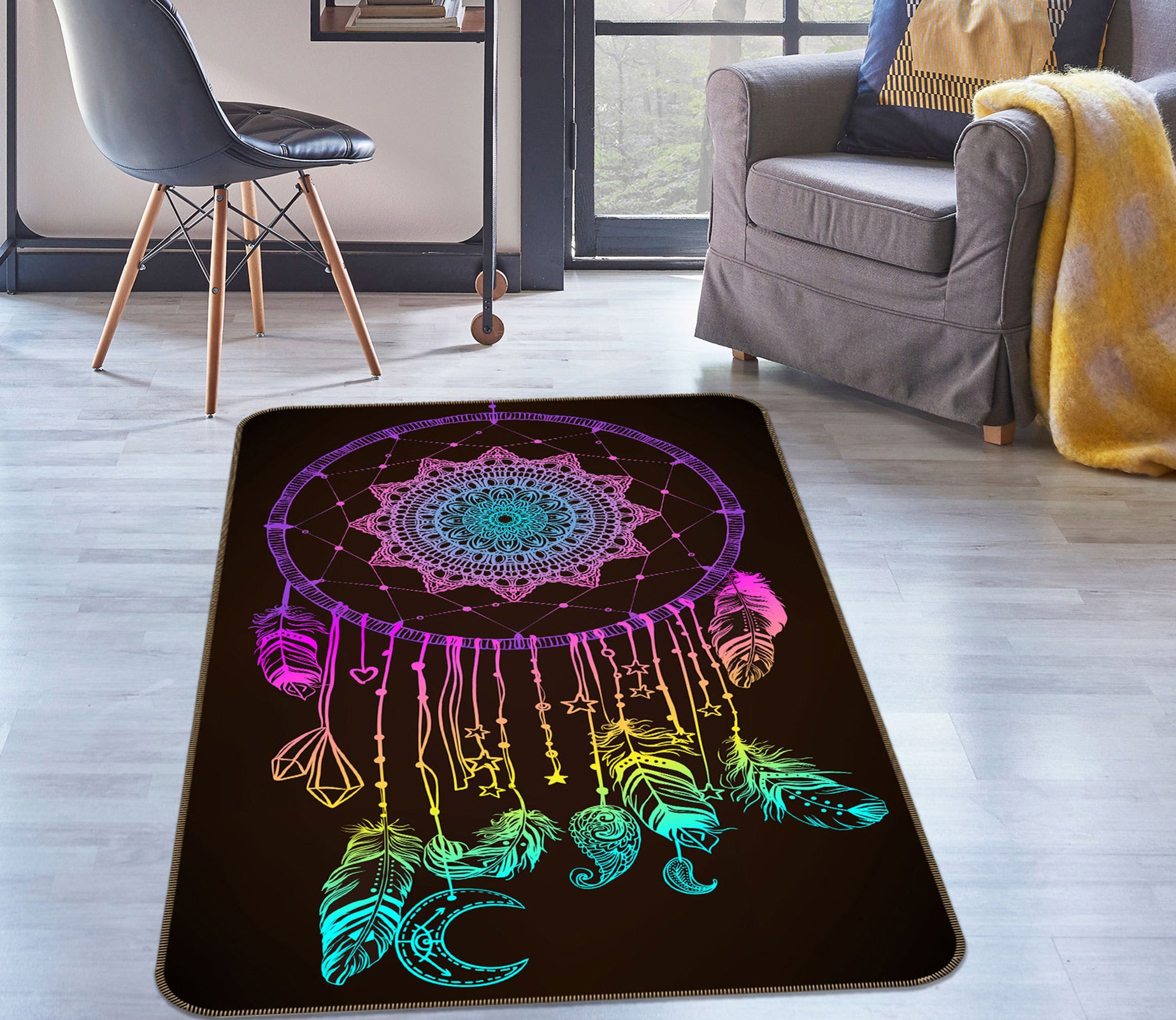 3D Dreamcatcher 37120 Non Slip Rug Mat