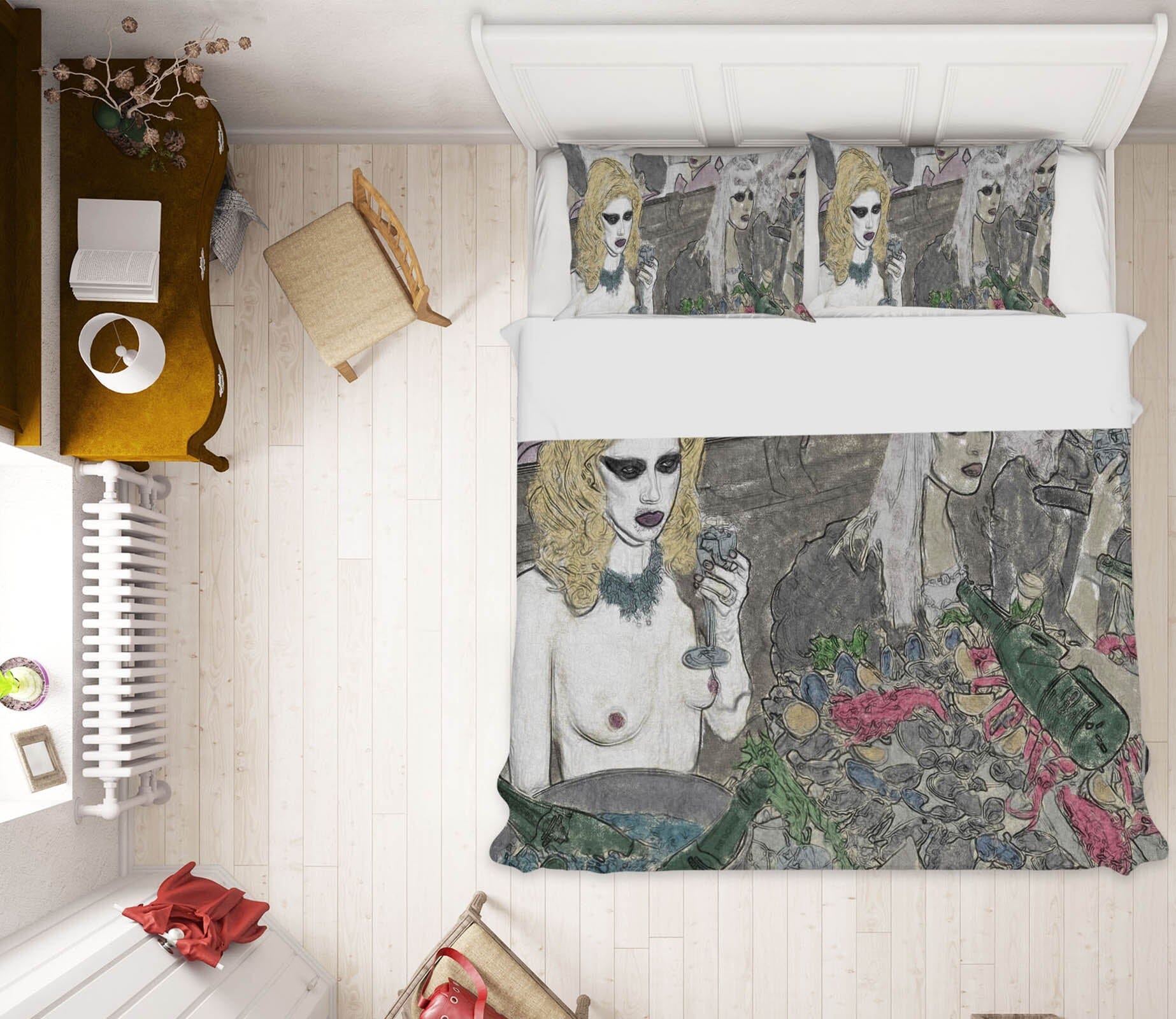 3D Girl Garden 2004 Marco Cavazzana Bedding Bed Pillowcases Quilt Quiet Covers AJ Creativity Home 