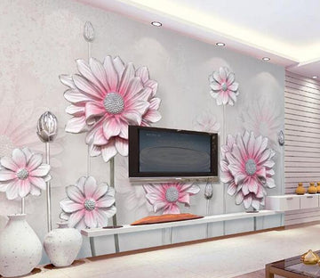3D Pink Flowers 1128 Wall Murals Wallpaper AJ Wallpaper 2 