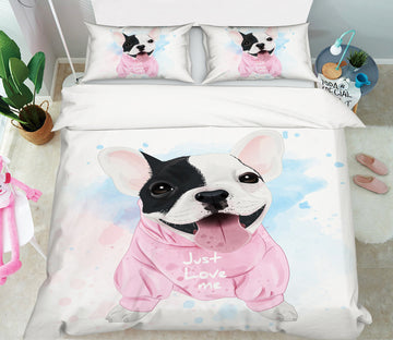 3D Bulldog 58210 Bed Pillowcases Quilt