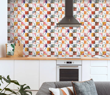 3D Fashion Leaf 049 Marble Tile Texture Wallpaper AJ Wallpaper 2 