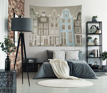 3D House Building 107 Steve Read Tapestry Hanging Cloth Hang