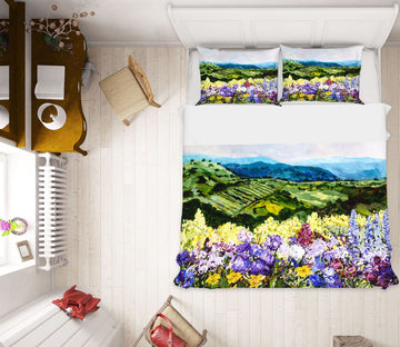 3D Wild Flowers 2007 Allan P. Friedlander Bedding Bed Pillowcases Quilt Quiet Covers AJ Creativity Home 