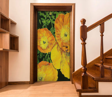 3D Yellow Flowers 9375 Allan P. Friedlander Door Mural
