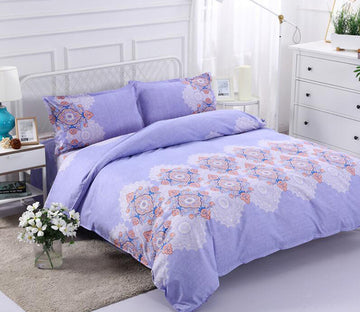 3D Light Purple 1207 Bed Pillowcases Quilt