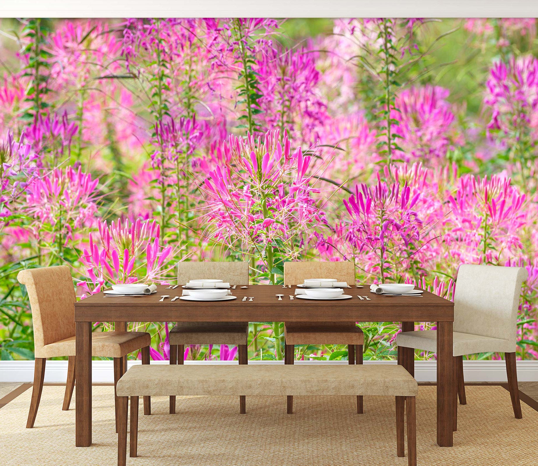 3D Pink Flowers 6267 Assaf Frank Wall Mural Wall Murals
