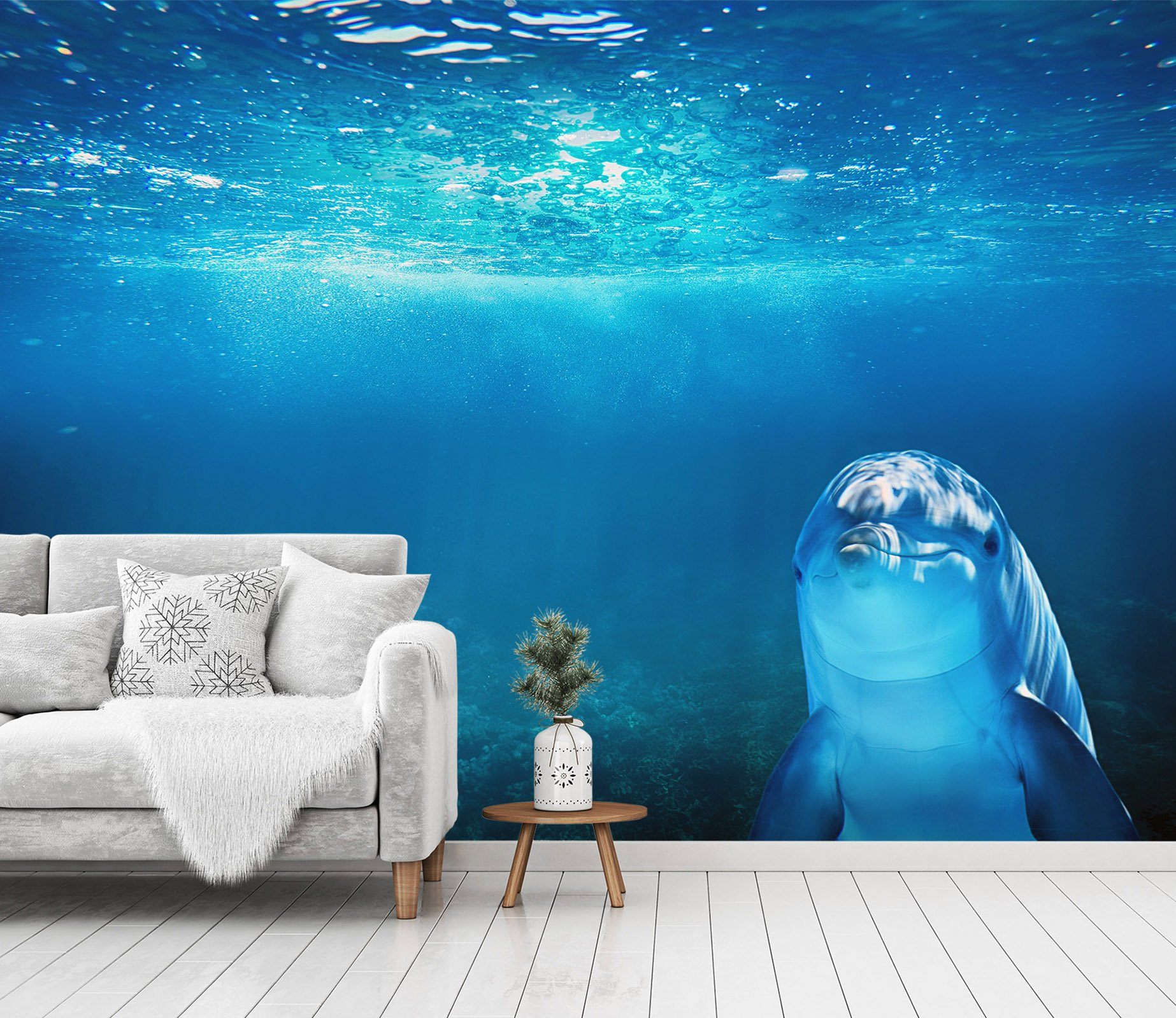 3D Sea Dolphin 228 Wallpaper AJ Wallpaper 