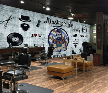 3D Focus On Hair Cutting 1468 Barber Shop Wall Murals Wallpaper AJ Wallpaper 2 