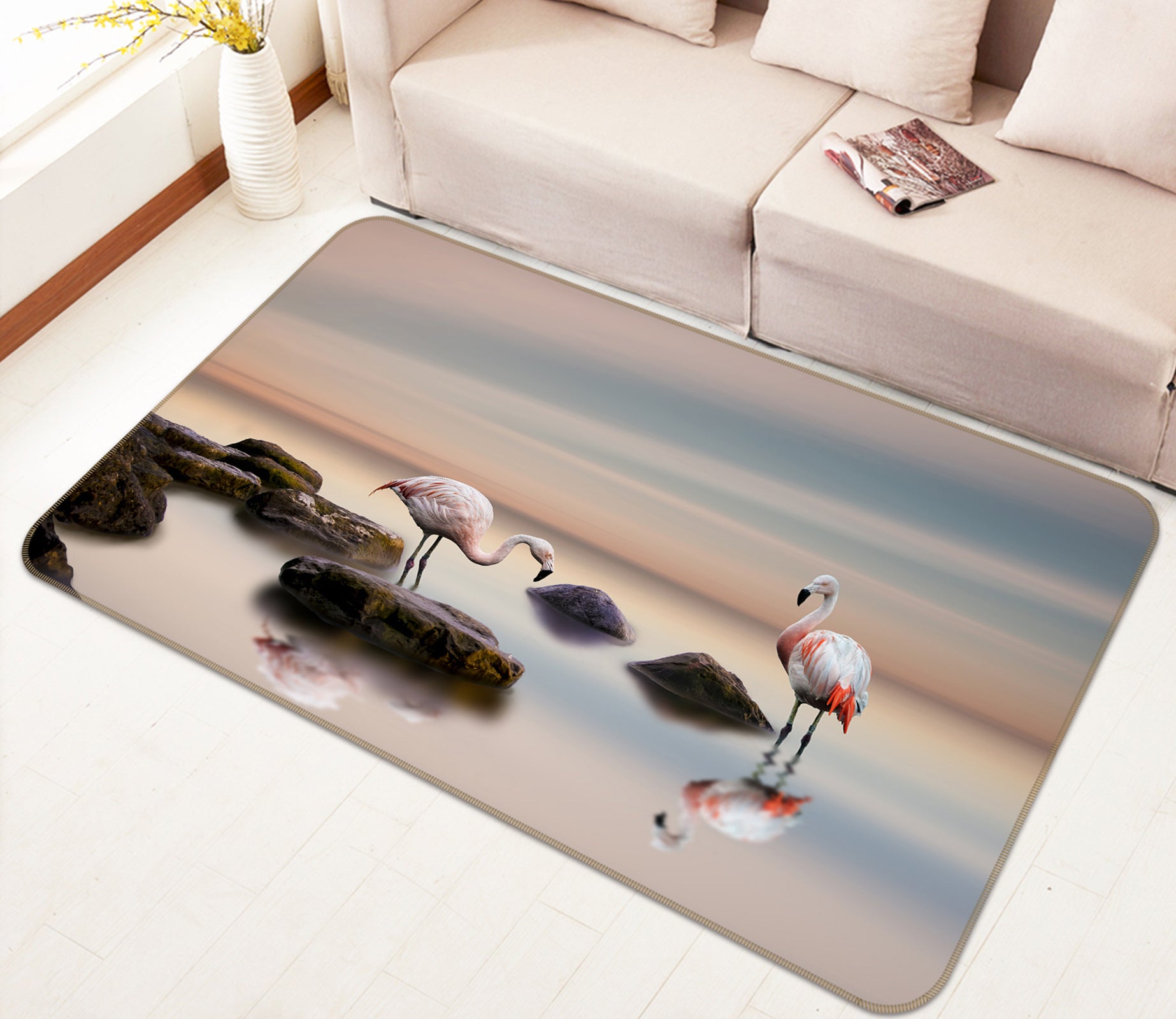 3D Flamingo 36079 Non Slip Rug Mat