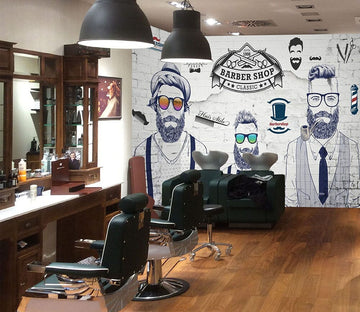 3D Man Cut Hair 1455 Barber Shop Wall Murals Wallpaper AJ Wallpaper 2 