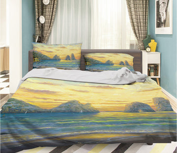 3D Sunset Sea Level 099 Bed Pillowcases Quilt