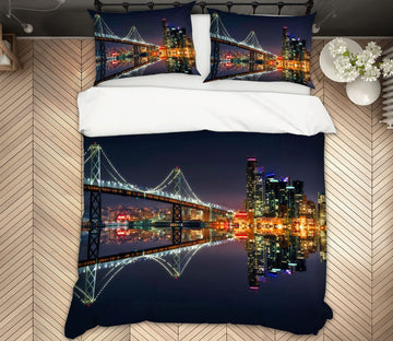 3D Canal Lights 2111 Marco Carmassi Bedding Bed Pillowcases Quilt Quiet Covers AJ Creativity Home 