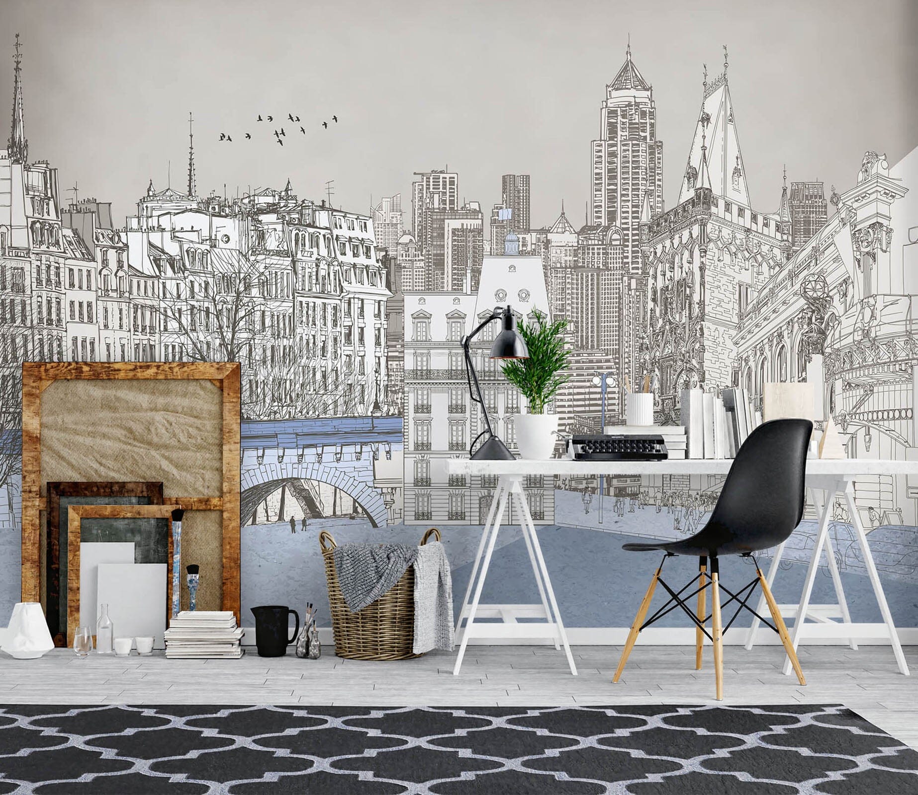 3D Graffiti Building Bridge 1053 Wall Murals Wallpaper AJ Wallpaper 2 