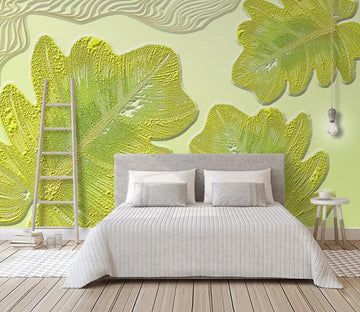 3D Green Leaf 2046 Wall Murals Wallpaper AJ Wallpaper 2 