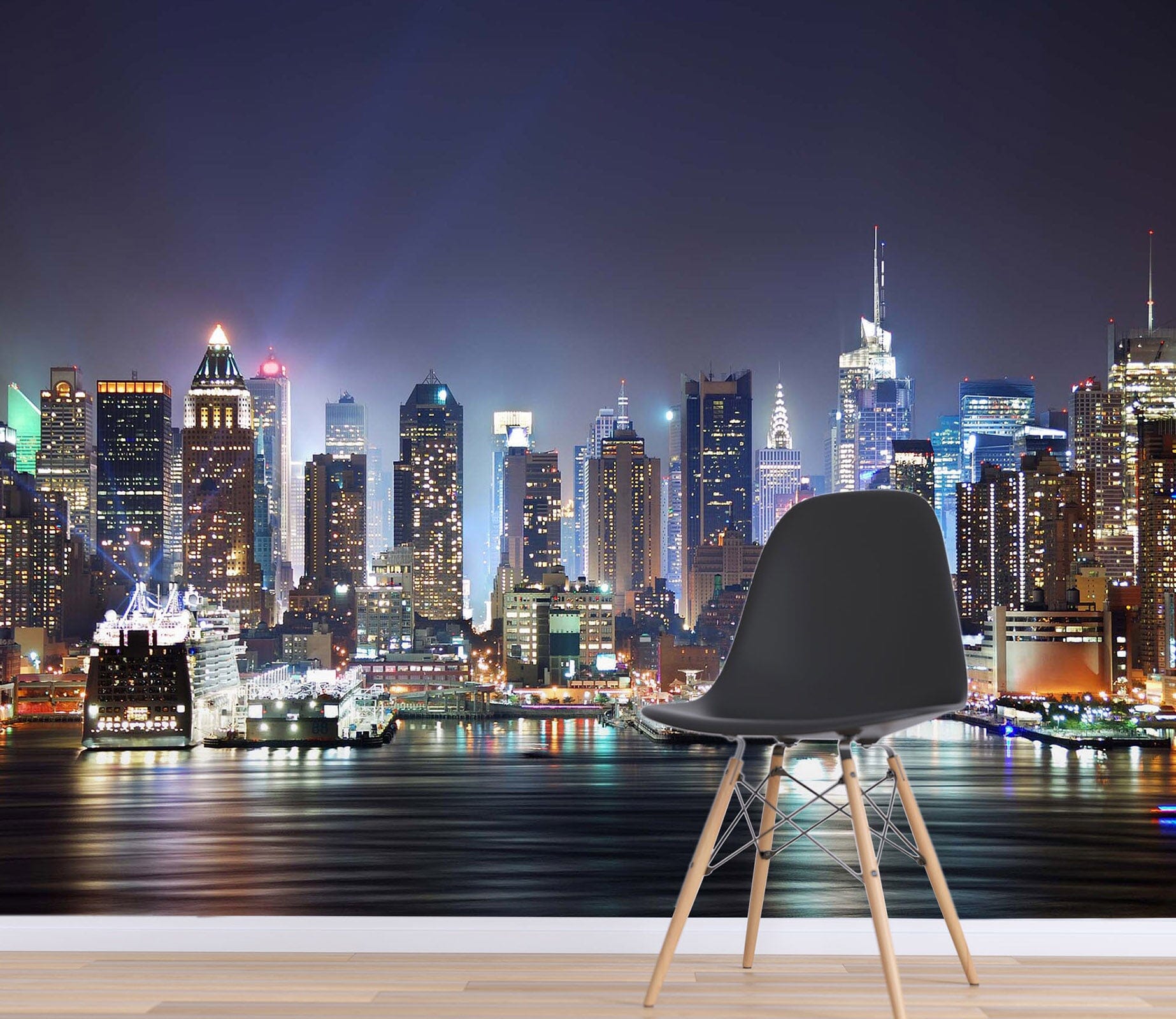 3D Night View New York 023 Wall Murals Wallpaper AJ Wallpaper 2 