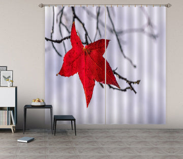 3D Red Maple Leaf 151 Marco Carmassi Curtain Curtains Drapes Curtains AJ Creativity Home 