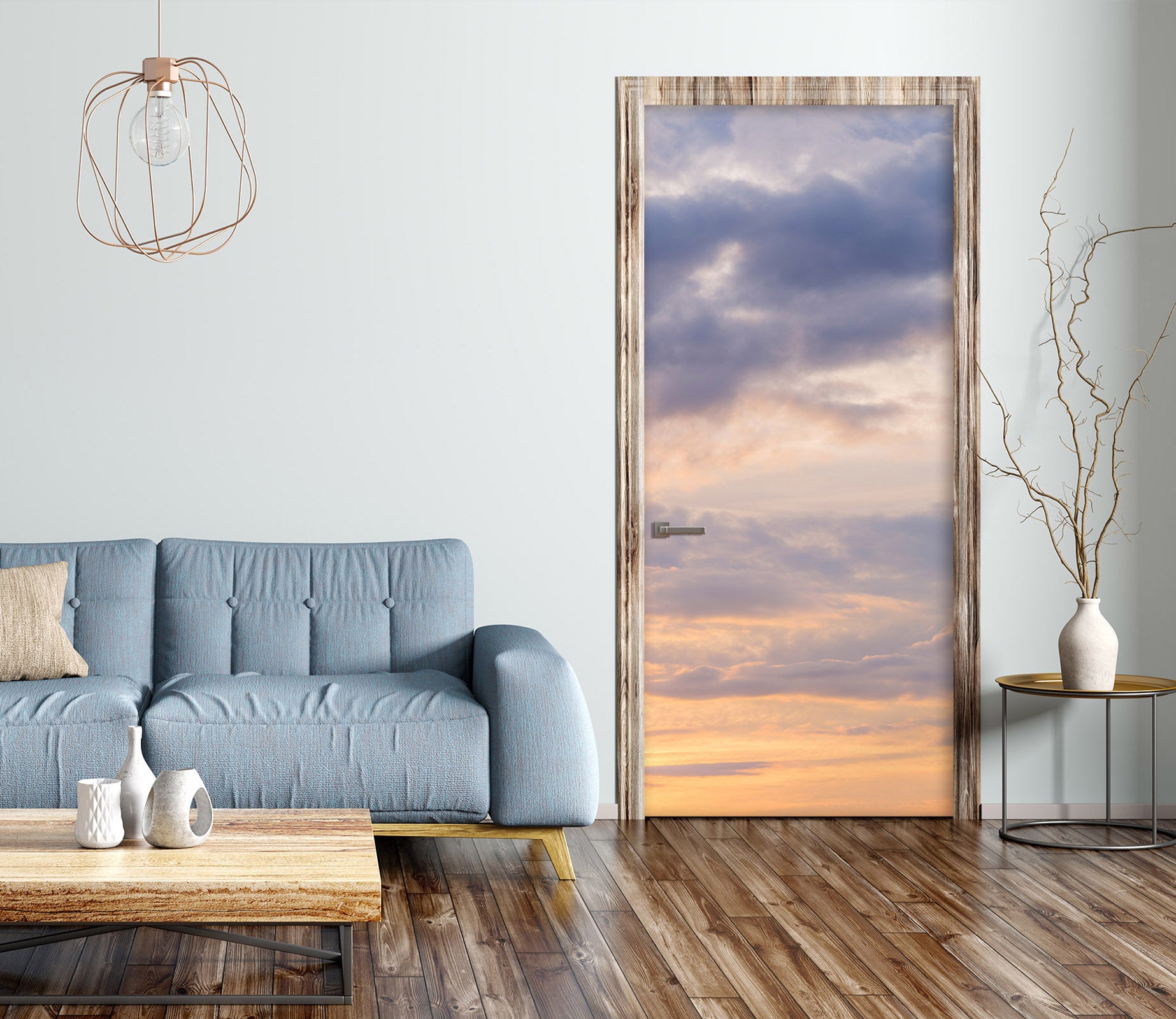 3D Sunset Clouds 5194 Assaf Frank Door Mural