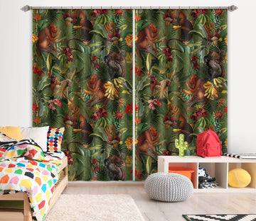 3D Lush Foliage 128 Uta Naumann Curtain Curtains Drapes Curtains AJ Creativity Home 