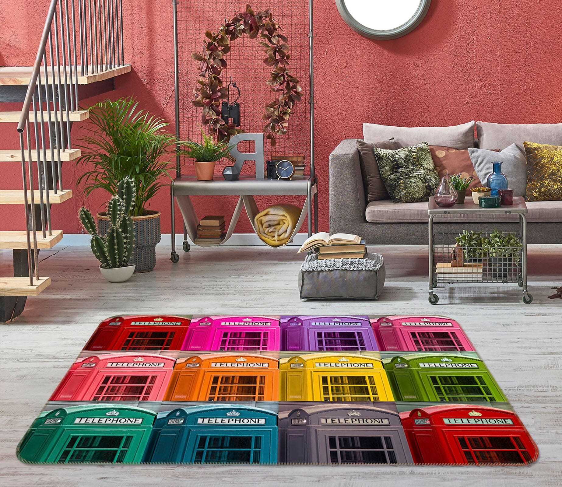 3D Color House 3003 Assaf Frank Rug Non Slip Rug Mat Mat AJ Creativity Home 