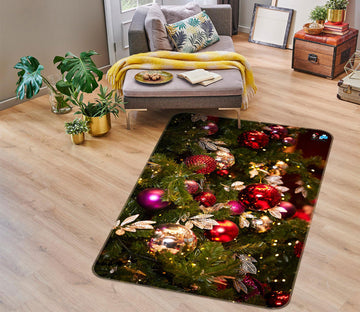 3D Tree Pendant 55045 Christmas Non Slip Rug Mat Xmas