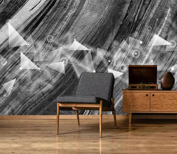 3D Grey Triangle 2877 Wall Murals Wallpaper AJ Wallpaper 2 
