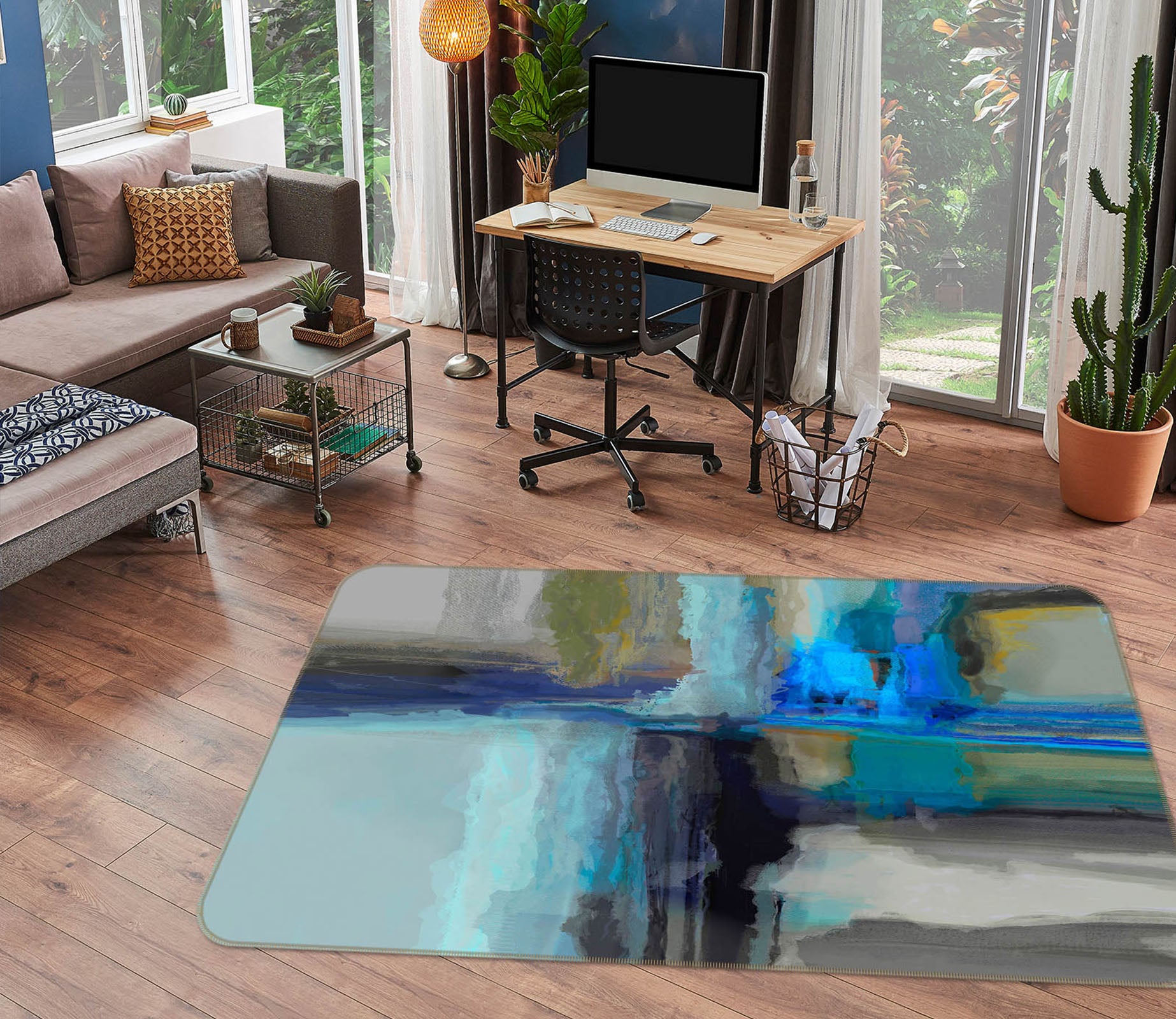 3D Ink Paint 84008 Michael Tienhaara Rug Non Slip Rug Mat