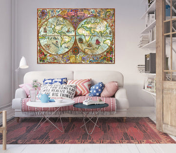 3D Precision Painting 230 World Map Wall Sticker Wallpaper AJ Wallpaper 2 