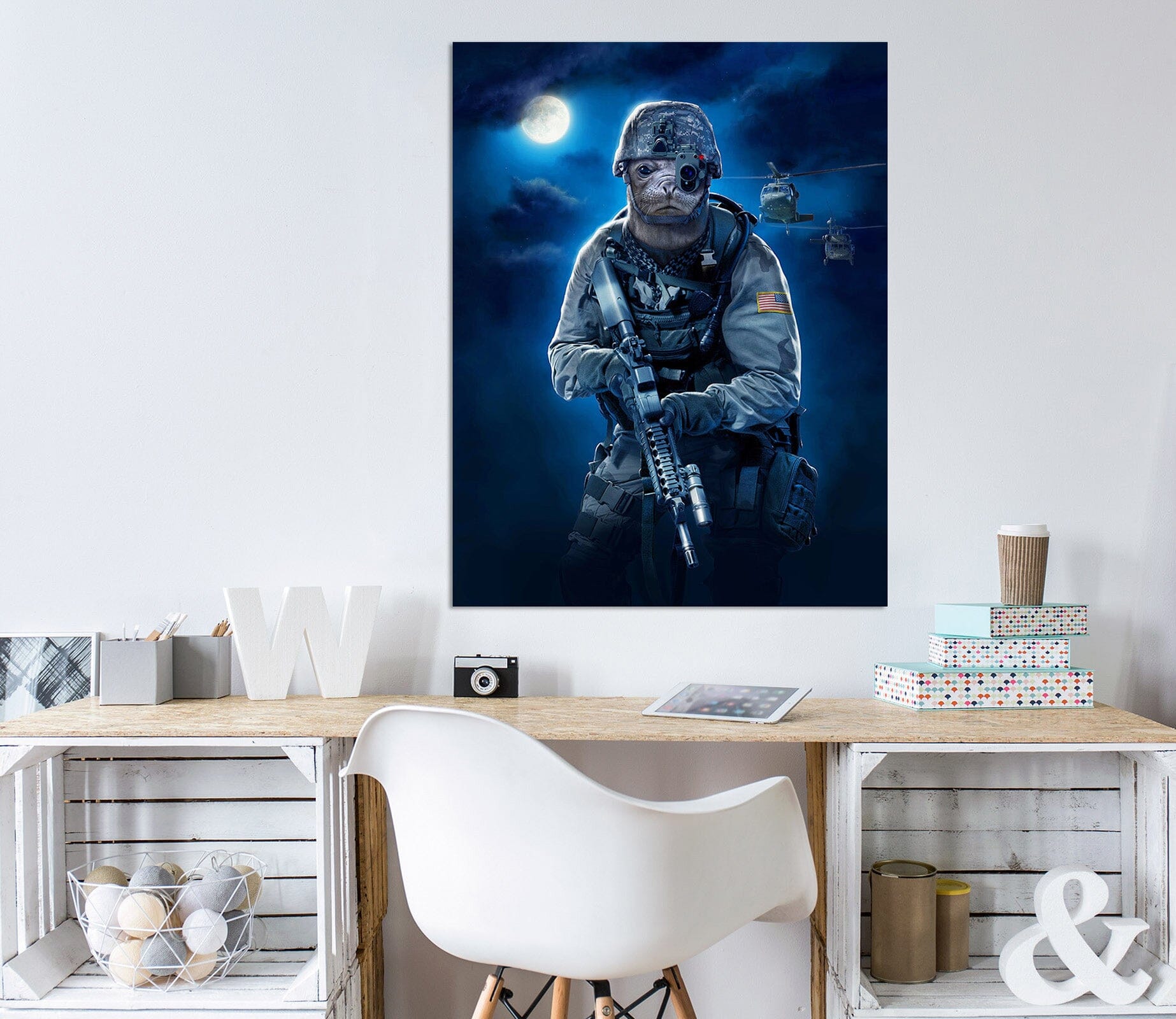 3D Dog Warrior 068 Vincent Hie Wall Sticker Wallpaper AJ Wallpaper 2 