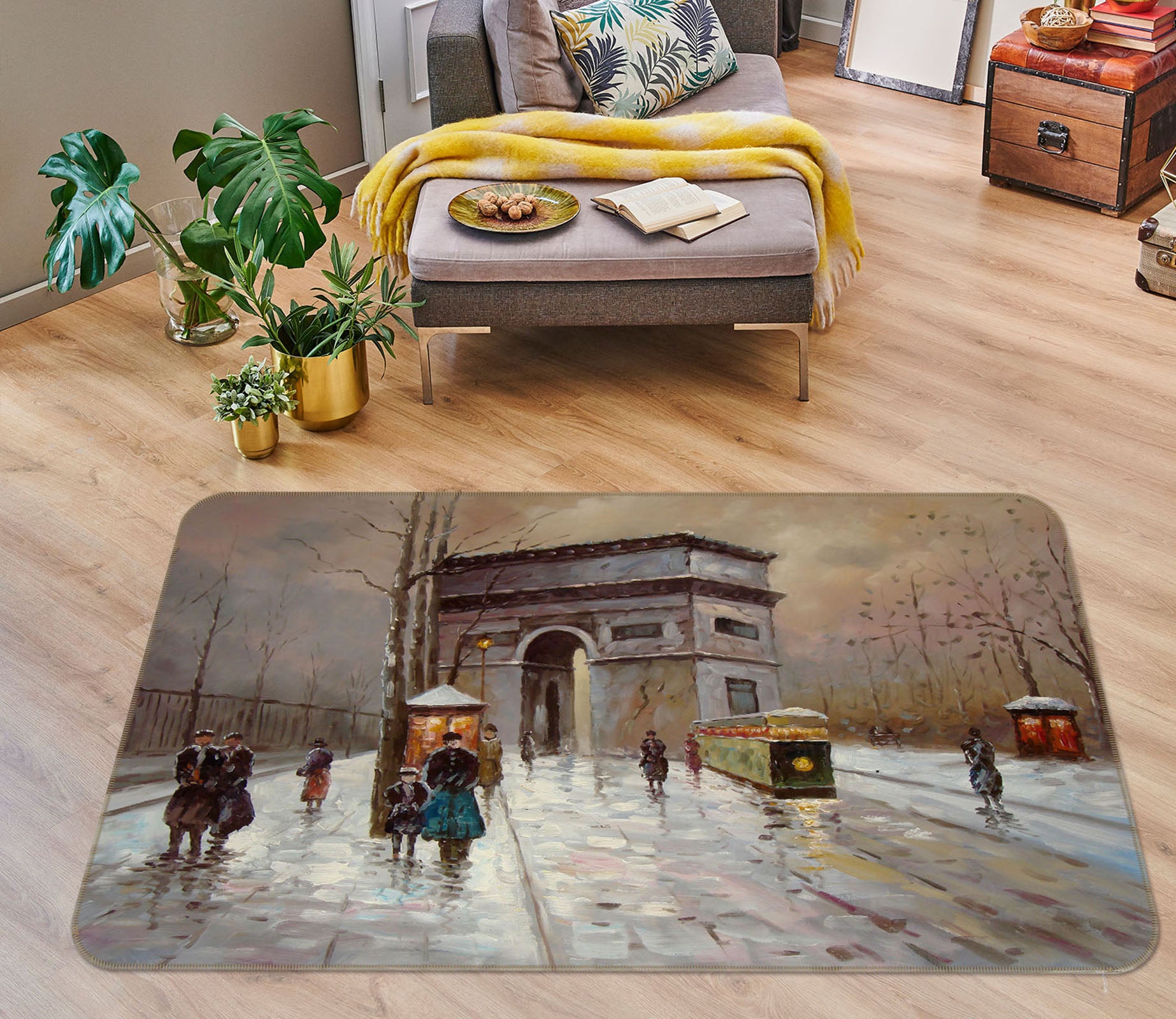 3D Street Pedestrian 33148 Non Slip Rug Mat