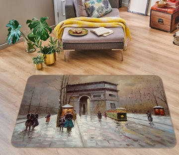 3D Street Pedestrian 33148 Non Slip Rug Mat
