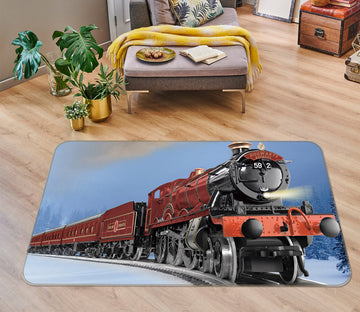 3D Snowfield Train 68114 Vehicle Non Slip Rug Mat