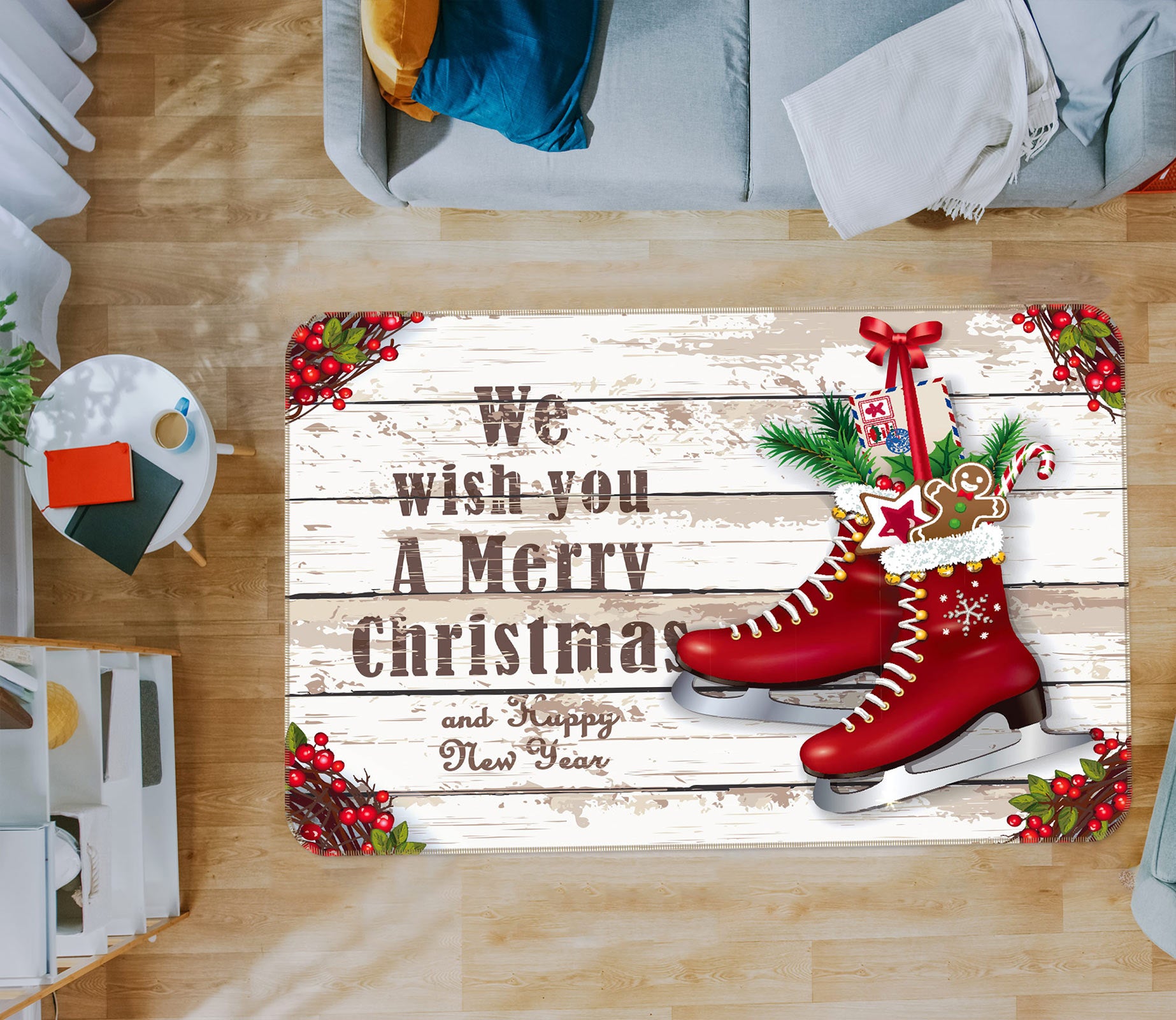 3D Snowshoe 77138 Non Slip Rug Mat